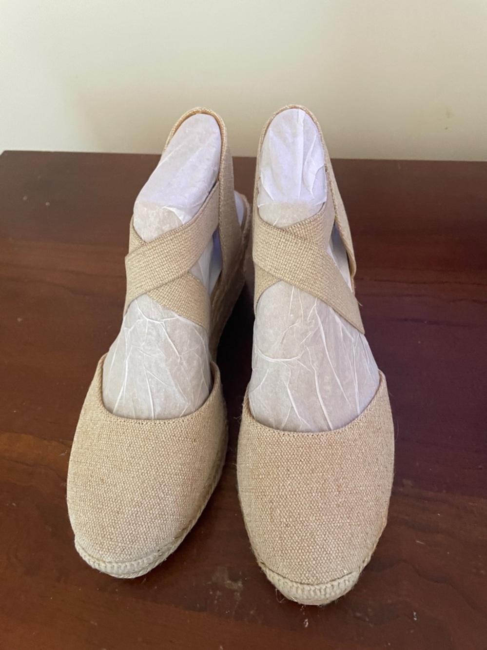 Easy Spirit Espadrille Wedge Sandals in Natural Beige New - Picture 5 of 5